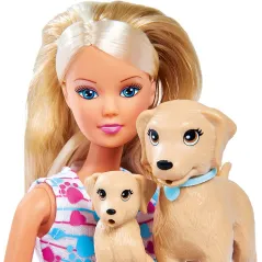 LALKA STEFFI NA SPACERZE Z PSAMI 29 CM SIMBA - Simba
