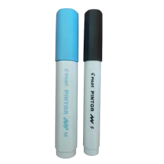 MARKER PERMANENTNY CZARNY F + BŁĘKITNY M PILOT 2 SZTUKI - Pilot