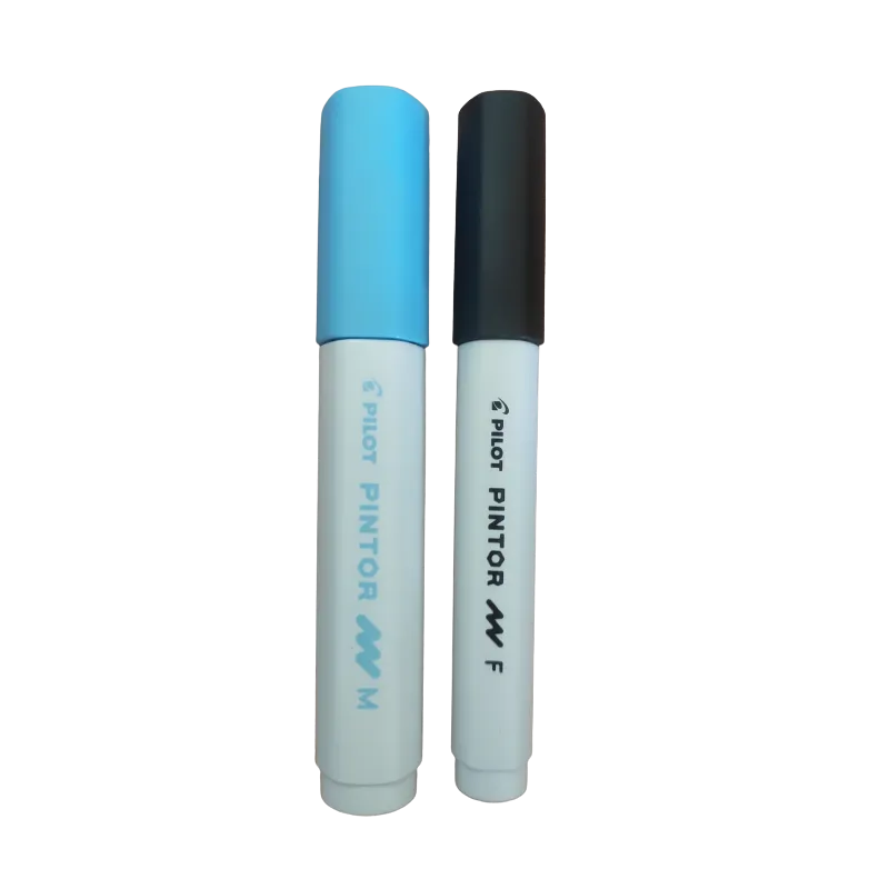 MARKER PERMANENTNY CZARNY F + BŁĘKITNY M PILOT 2 SZTUKI - Pilot