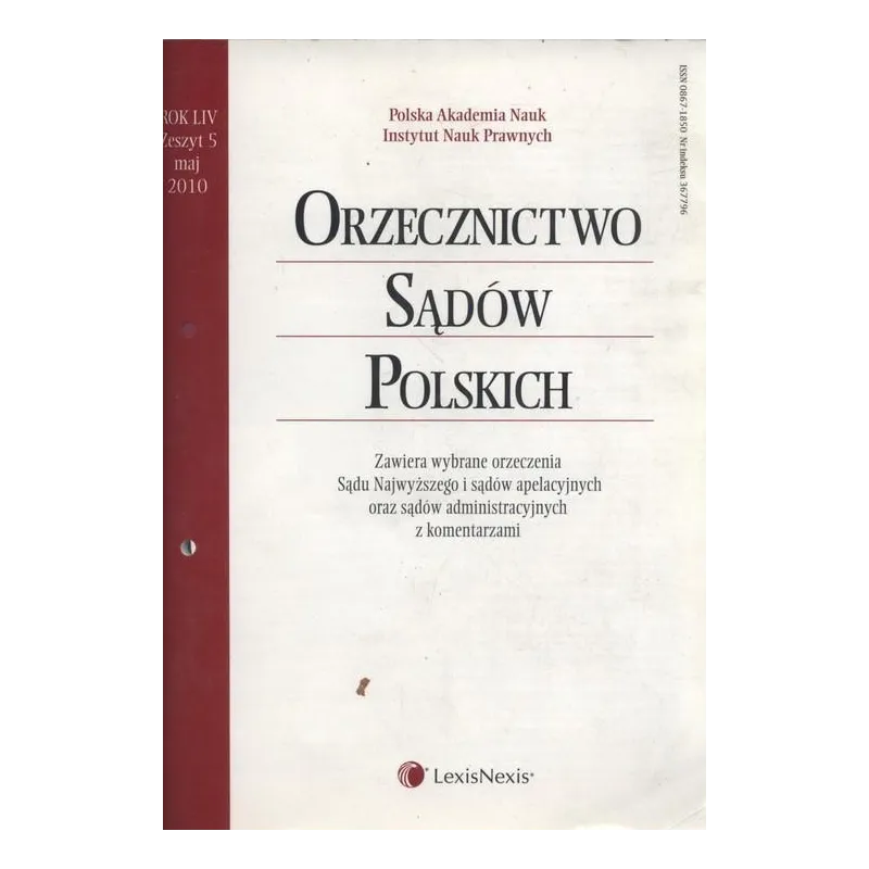 ORZECZNICTWO SĄDÓW POLSKICH 5/2010 - LexisNexis