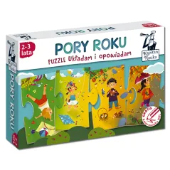 PORY ROKU UKŁADAM I OPOWIADAM PUZZLE 10 ELEMENTÓW + KOLOROWANKA XXL KAPITAN NAUKA 2+ - Edgard