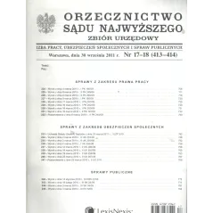 ORZECZNICTWO SĄDU NAJWYŻSZEGO IZBA PRACY UBEZPIECZEŃ SPOŁECZNYCH I SPRAW PUBLICZNYCH - LexisNexis