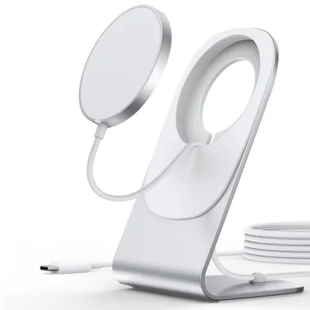 MAGNETYCZNA ŁADOWARKA BEZPRZEWODOWA QI 15W + STOJAK MAGSAFE | CHOETECH T517-F