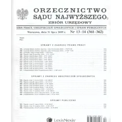 ORZECZNICTWO SĄDU NAJWYŻSZEGO ZBIÓR URZĘDOWY - LexisNexis