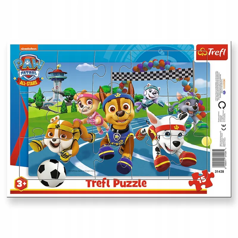 PUZZLE RAMKOWE PSI PATROL 15 ELEMENTÓW TREFL 3+
