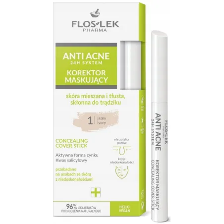 FLOSLEK ANTI ACNE PUNKTOWY KOREKTOR MASKUJĄCY JASNY