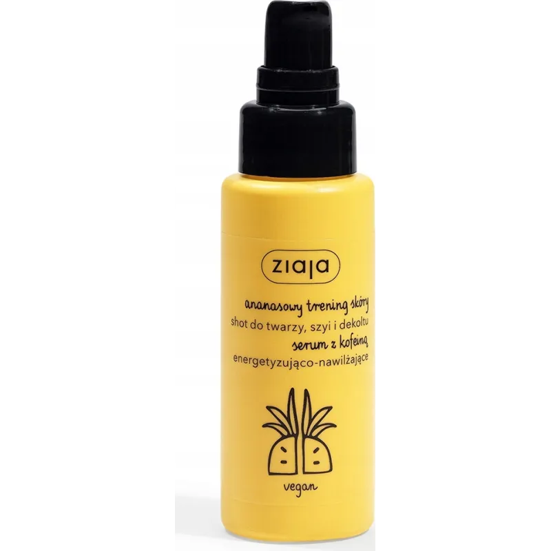 ZIAJA SERUM Z KOFEINĄ ENERGETYZUJĄCO NAWILŻAJĄCE ANANASOWY TRENING SKÓRY 50ML