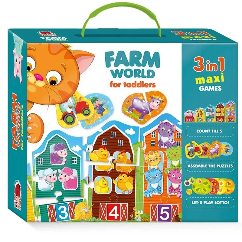 FARM WORLD FOR TODDLERS. FARMA 3W1 GRA EDUKACYJNA DLA MALUCHÓW 2+