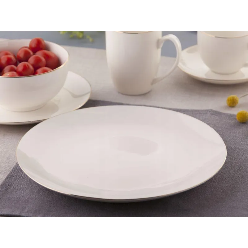 TALERZ PORCELANOWY OBIADOWY 26 CM ZŁOTA LINIA ALTOM DESIGN BELLA