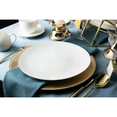 Talerz Porcelanowy Obiadowy 26 Cm Złota Linia Altom Design Bella