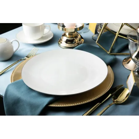 Talerz Porcelanowy Obiadowy 26 Cm Złota Linia Altom Design Bella