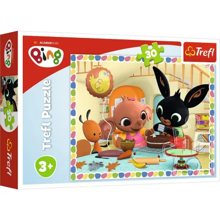 PUZZLE 30 ELEMENTÓW BING WSPÓLNE WYPIEKI TREFL 3+