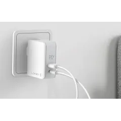 Szybka Ładowarka Sieciowa Ldnio A4403C Usb + Usb-C 30W Z Kablem Usb-C – Usb-C