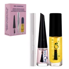 ODŻYWKA DO PAZNOKCI + UTWARDZACZ + KURACJA DLA SKÓREK  ZESTAW DO REGENERACJI I ODBUDOWY PAZNKOKCI HEROME NAIL ESSENTIALS SET
