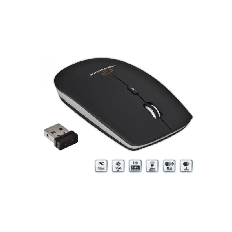 MYSZ BEZPRZEWODOWA ESPERANZA SATURN EM120K NANO USB CZARNA