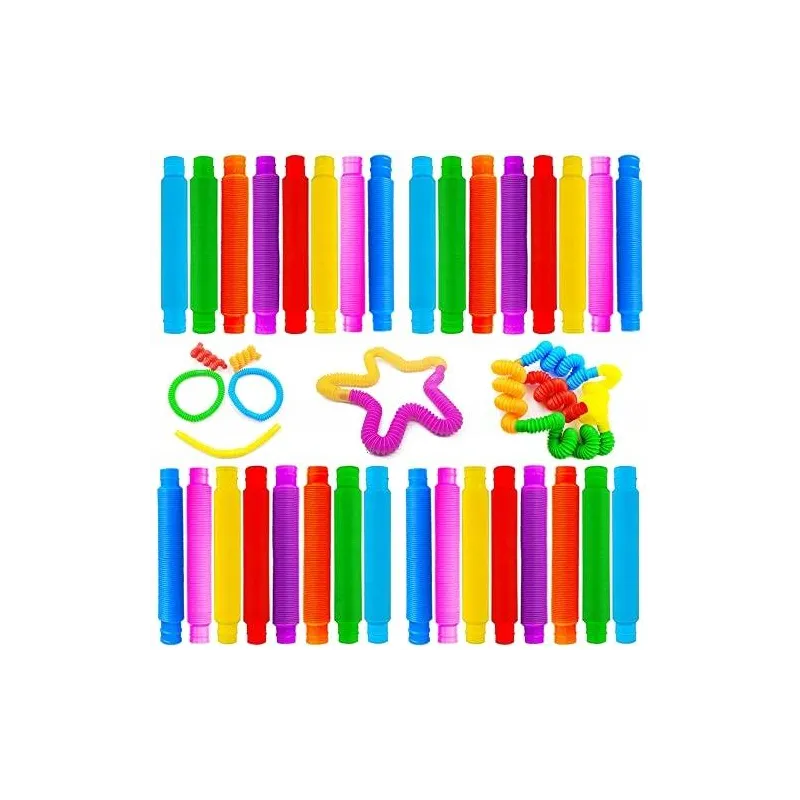 ZESTAW 12 DUŻYCH RUREK SENSORYCZNYCH POP TUBES XL ANTYSTRESOWE 3+