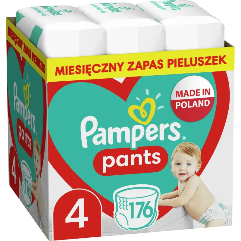 PIELUCHOMAJTKI PAMPERS PANTS ROZMIAR 4, 9-15 KG 176 SZT