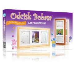 POTRÓJNA RAMKA Z GLINKĄ BRĄZOWA ODCISK BOBASA