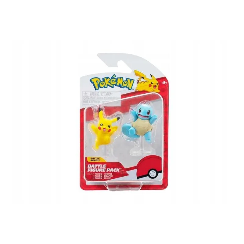 POKEMON PIKACHU I SQUIRTLE – ZESTAW FIGUREK KOLEKCJONERSKICH 4+