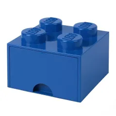 Pojemnik Szuflada Klocek 4 Wypustki Niebieski 25 X 25 X 18 Cm Lego 4005