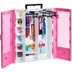 BARBIE MODNA SZAFA NA UBRANKA DLA LALEK 3+