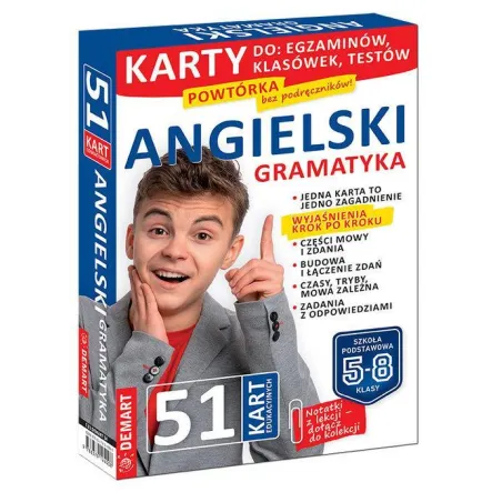 Język Angielski. Gramatyka. 51 Kart Edukacyjnych Klasy 5-8