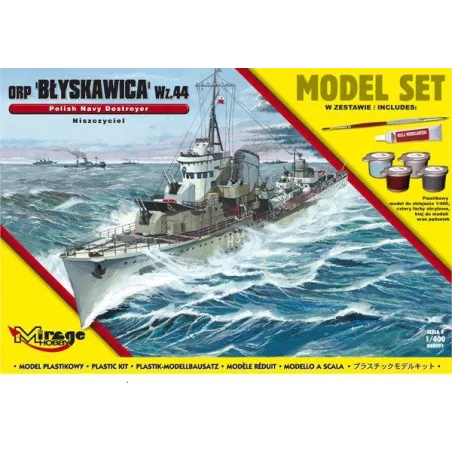 NISZCZYCIEL ORP BŁYSKAWICA 44 ZESTAW MODELARSKI 8+