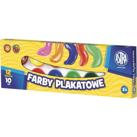FARBY PLAKATOWE 12 KOLORÓW ASTRA - Astra
