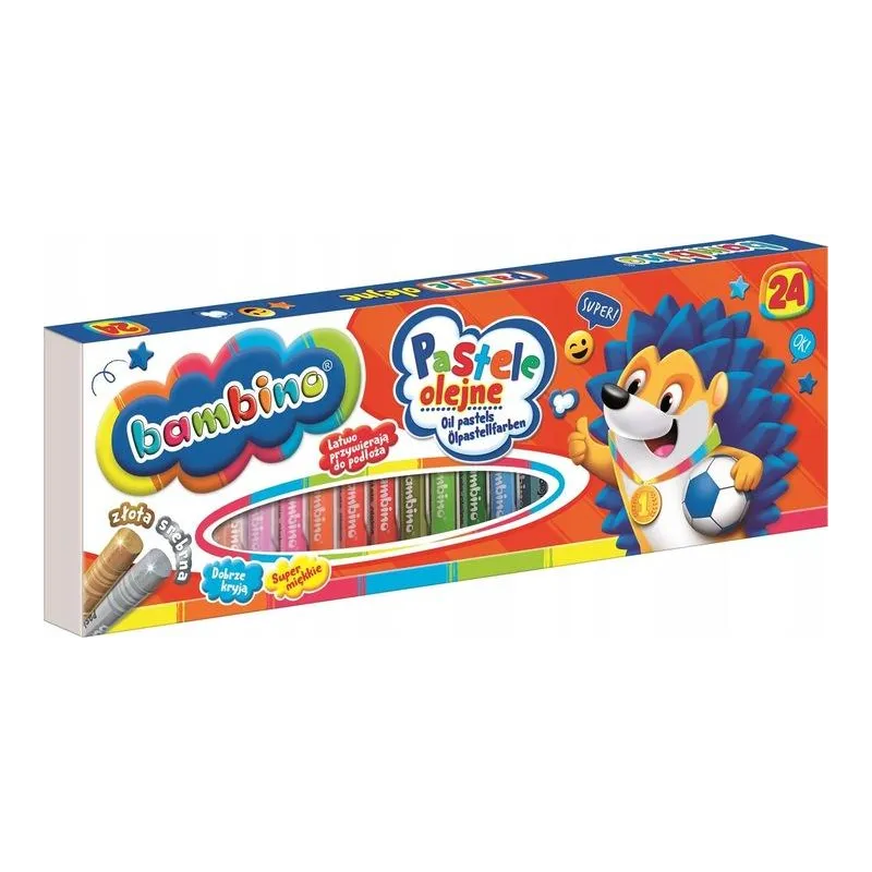 PASTELE OLEJNE 24 KOLORY BAMBINO