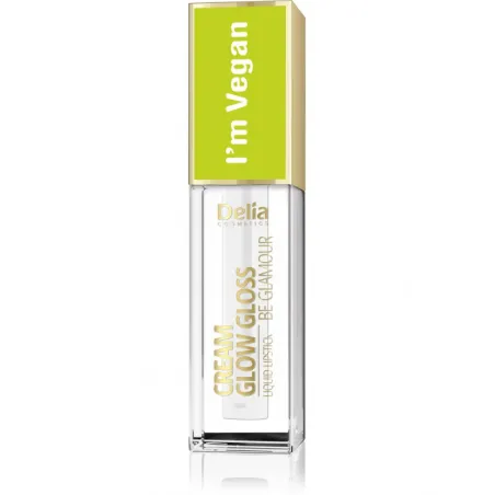 WEGAŃSKI BŁYSZCZYK POWIĘKSZAJĄCY DO UST 101 HOLO DIAMOND 5ML CREAM GLOW GLOSS BE GLAMOUR DELIA COSMETICS