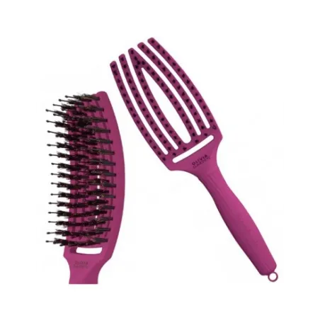 Szczotka Z Naturalnym Włosiem Dzika Olivia Garden Fingerbrush Różowa