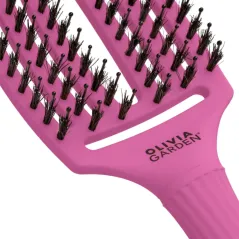 Szczotka Z Naturalnym Włosiem Dzika Olivia Garden Fingerbrush Różowa