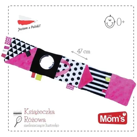 SENSORYCZNA KSIĄŻECZKA KONTRASTOWA MOM\'S CARE RÓŻOWA 0+
