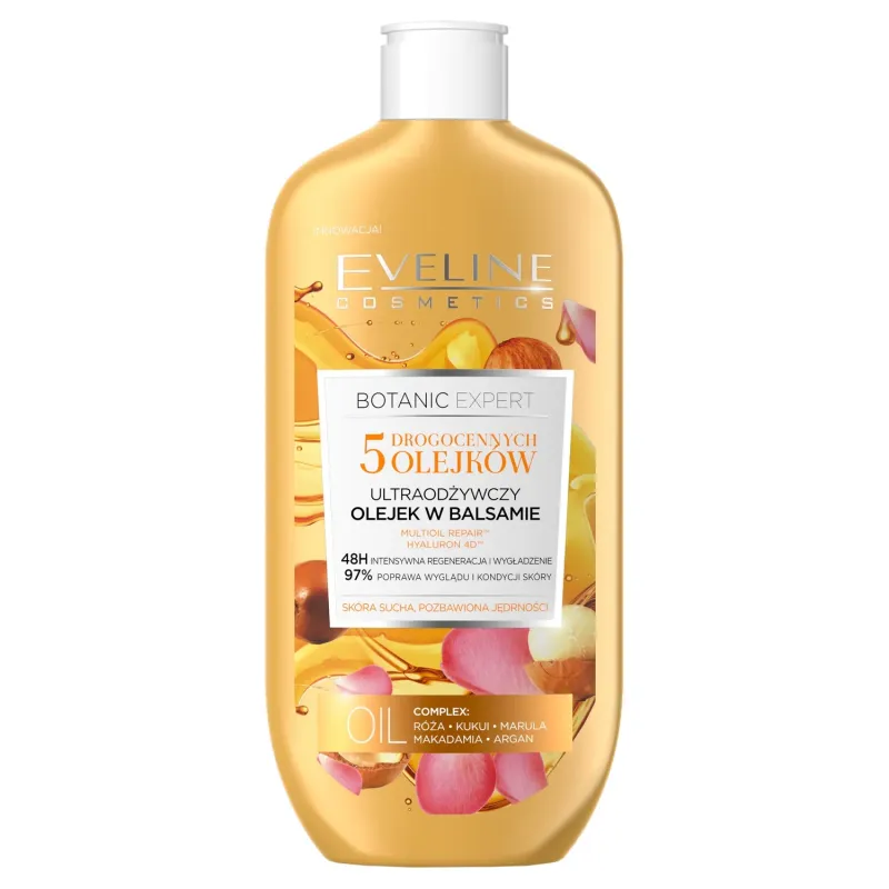 ULTRAODŻYWCZY OLEJEK W BALSAMIE 5 DROGOCENNYCH OLEJKÓW BOTANIC EXPERT 350ML EVELINE COSMETICS