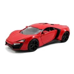 Fast & Furious Lykan Hypersport 1:24 Samochód Kolekcjonerski Metalowy Z Otwieranymi Drzwiami 8+