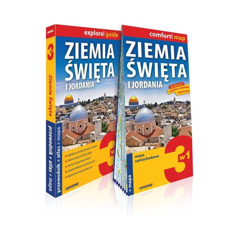 Ziemia Święta i Jordania 3w1: przewodnik  atlas  mapa explore! guide Derlicki Dominik