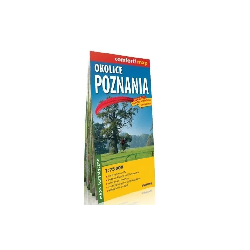 OKOLICE POZNANIA LAMINOWANA MAPA TURYSTYCZNA 1:75 000
