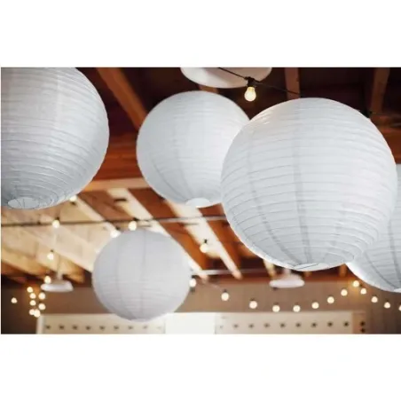 LAMPION PAPIEROWY BIAŁY 35CM