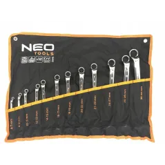 ZESTAW KLUCZY OCZKOWYCH ODGIĘTYCH 6-32 MM NEO 12 ELEMENTÓW