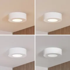LAMPA SUFITOWA LED PRIOS EDWINA BIAŁA 12 CM CCT IP44