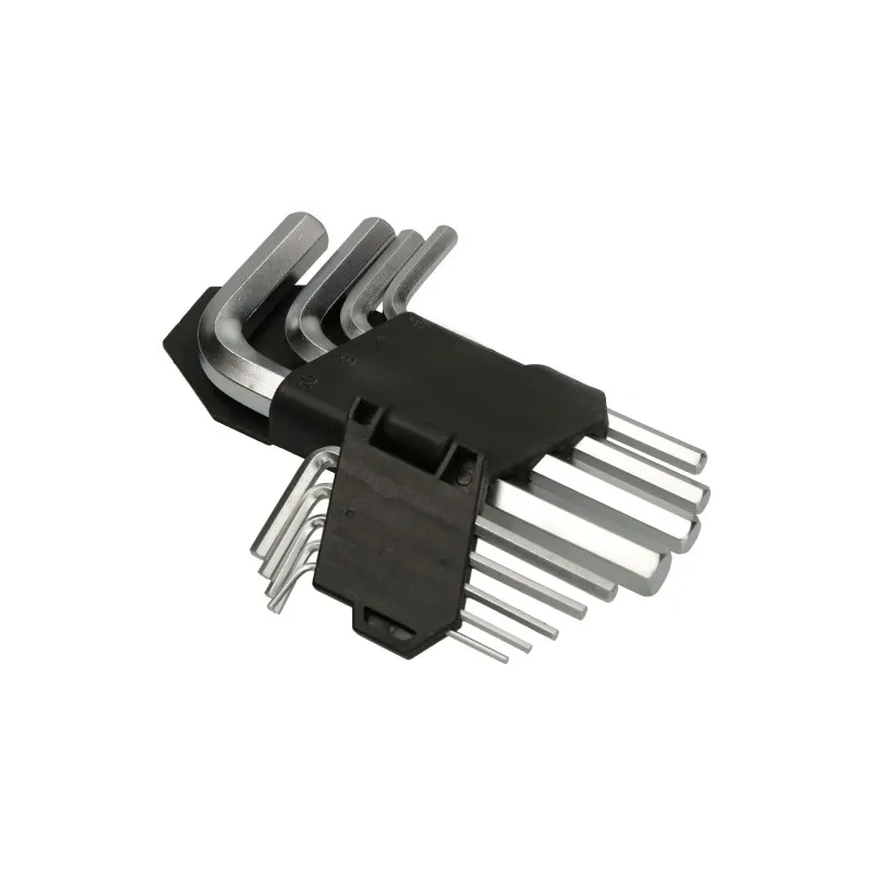 KLUCZE IMBUSOWE WKRĘTAKI KRÓTKIE CrV 1,5–10 MM 9 SZTUK