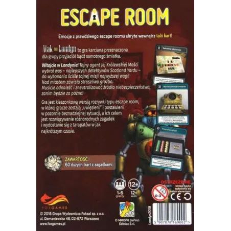 Atak Na Londyn Escape Room Gra Karciana 12+