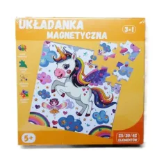 UKŁADANKA MAGNETYCZNA JEDNOROŻCE 3W1 4+