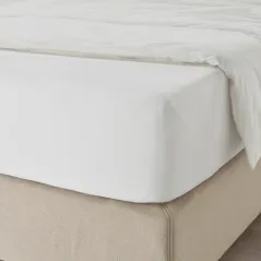PRZEŚCIERADŁO BAWEŁNIANE Z GUMKĄ IKEA DVALA 160X200CM