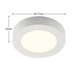 LAMPA SUFITOWA LED PRIOS EDWINA 18 CM BIAŁA IP44 CCT