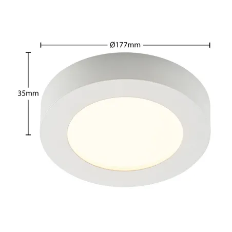 LAMPA SUFITOWA LED PRIOS EDWINA 18 CM BIAŁA IP44 CCT