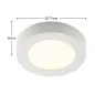 Lampa Sufitowa Led Prios Edwina 18 Cm Biała Ip44 Cct