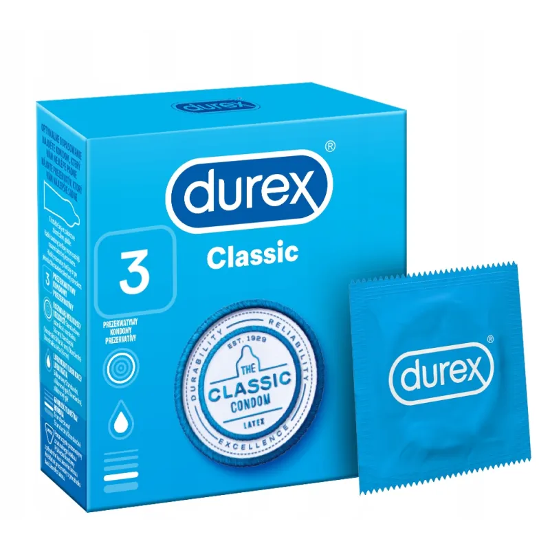 DUREX CLASSIC KLASYCZNE PREZERWATYWY 3SZT.