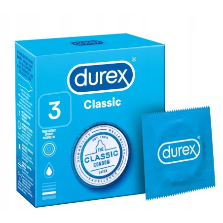 DUREX CLASSIC KLASYCZNE PREZERWATYWY 3SZT.