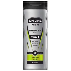 ŻEL POD PRYSZNIC DLA MĘŻCZYZN 3IN1 FRESH LIME + LIME 400ML ON LINE